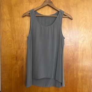 Everlane 100% silk grey scoop neck tank top